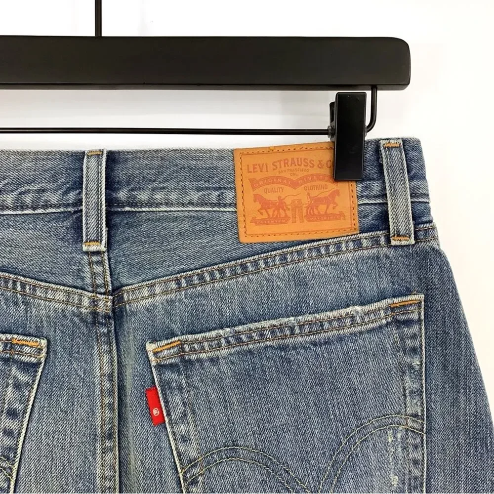 LEVI'S Blue Denim Mini Skirt Medium Wash 27 - Picture 9 of 9